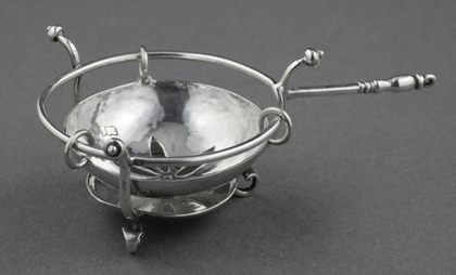 19th Century Dutch Miniature Silver Toy Chestnut Roaster